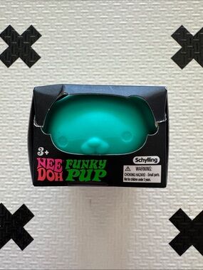 NEW Schylling NeeDoh Funky Pup Neon Teal Fidget Toy NIB